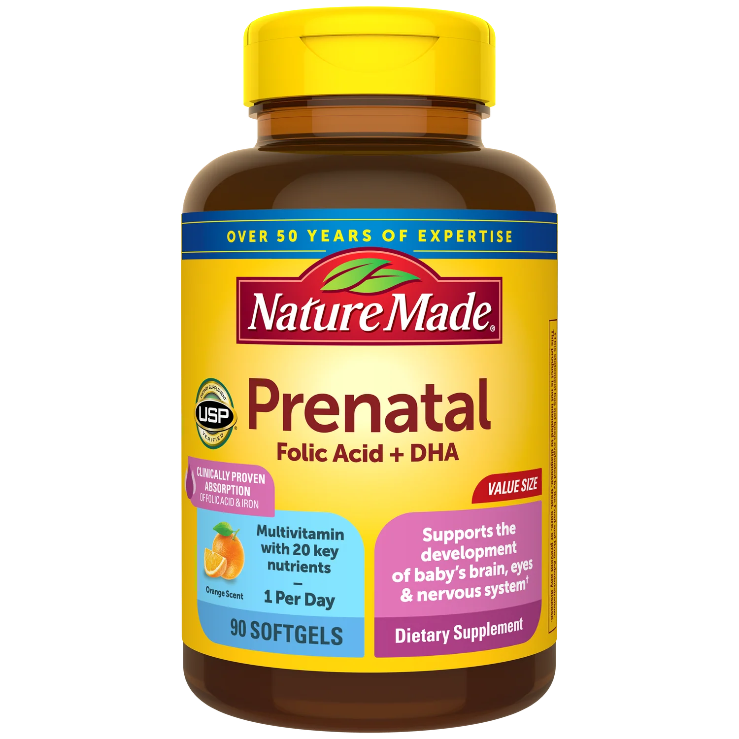mnpfad Nature Made Prenatal Multivitamin Folic Acid + DHA Softgels