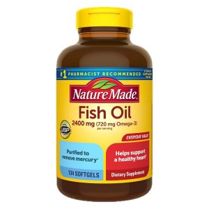 Nature Made Fish Oil 2400 mg, 720 mg Omega-3, 134 softgels