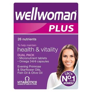 Vitabiotics Wellwoman Plus dual pack, 26 nutrients with omega 3-6-9