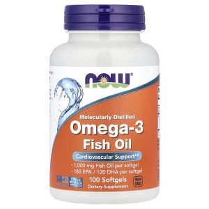 NOW Foods Omega-3 Fish Oil 1,000 mg, 100 softgels